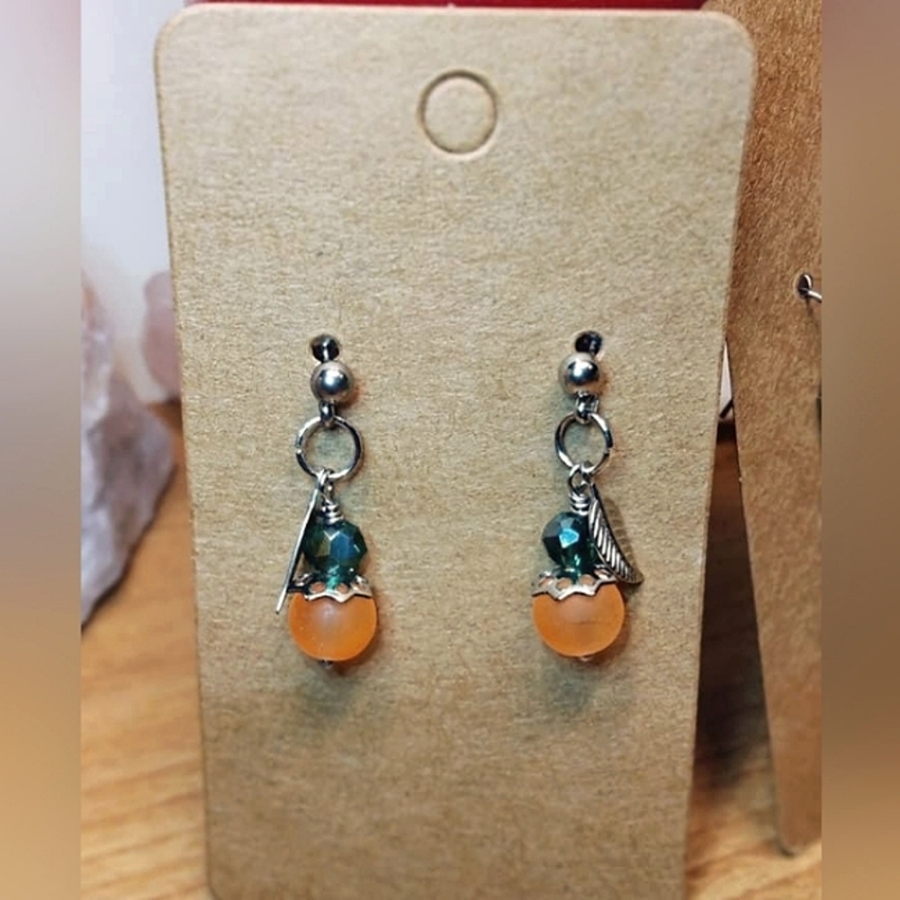 Last Chance#2 Halloween/Fall minimalist earrings.